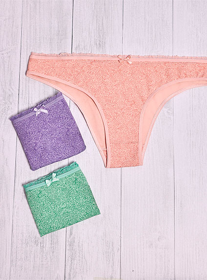 184/581 | Pack X 3 Vedetinas Especial Algodón Lycra  Estampado Margaritas-cebra-flores