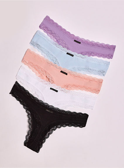 184/601 | Pack X3 Colaless Algodón Y Lycra Liso  Eastico De Puntilla