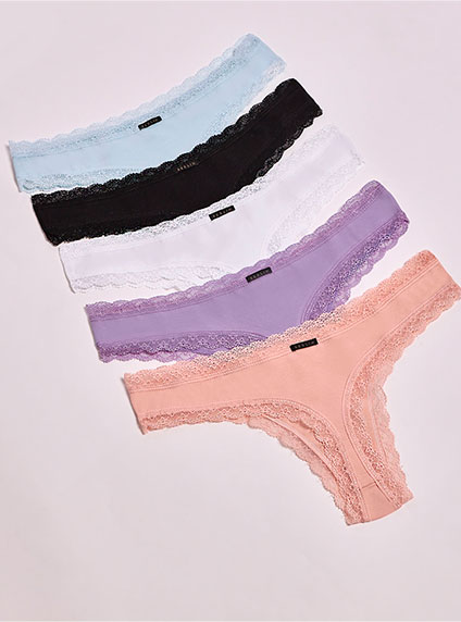 184/602 | Pack X 3 Colaless Especial Algodón Y Lycra Liso Elastico De Puntilla