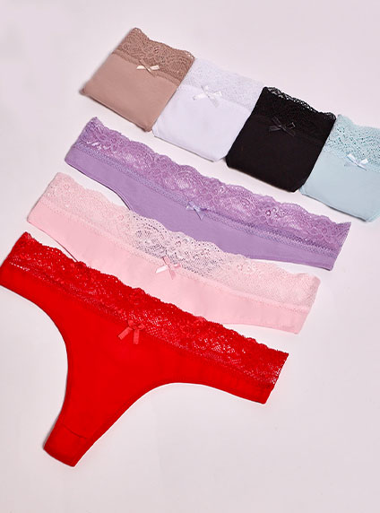 184/606 | Pack X3 Colaless Especial Algodon Y Lycra Cintura De Puntilla