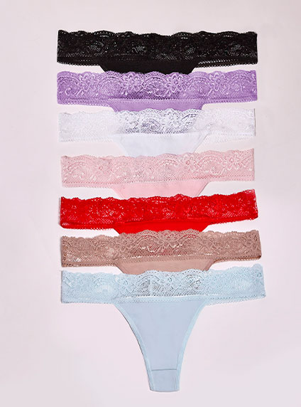 184/607 | Pack X3 Colaless Algodon Y Lycra Cintura De Puntilla