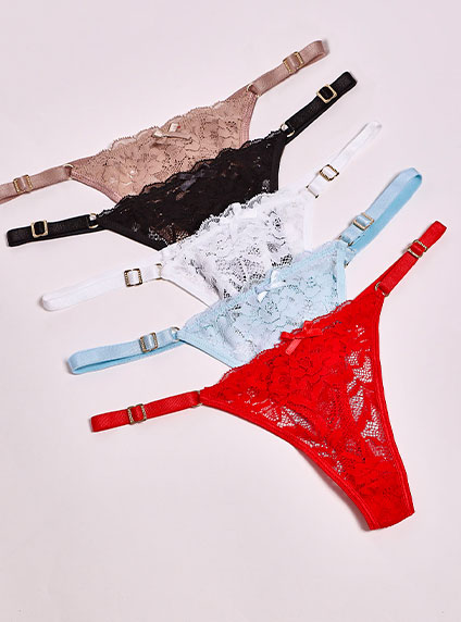 184/650 | Pack X 3 Tangaless Regulable Con Puntilla