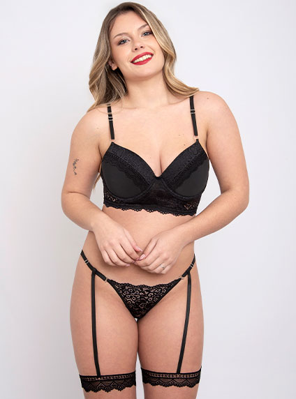 403/968 | Conjunto Taza Soft Microf C/encaje Colaless Regulable Y Portaligas