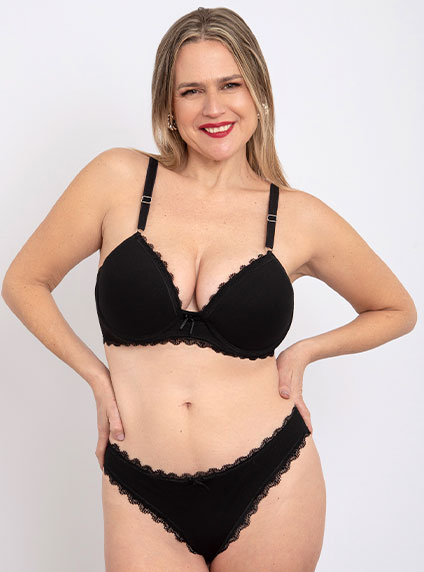 403/99 | Tasa Soft Con Base Algodon Y Lycra Con Puntilla Cola Less