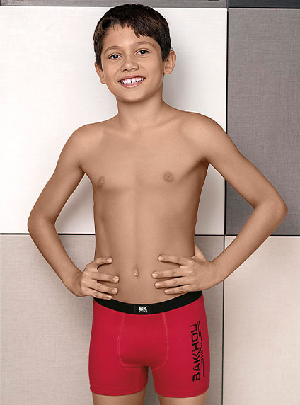 520/4022 | Boxer Niño Algodon Lycra Liso Estampa Localiz Bakhou Kids Elastico Liso